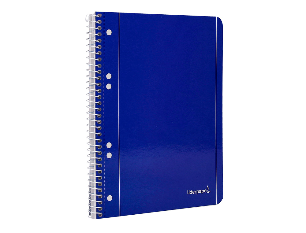 CUADERNO ESPIRAL LIDERPAPEL A5 MICRO SERIE AZUL TAPA BLANDA 80H 75GR LISO 6 TALADROS AZUL
