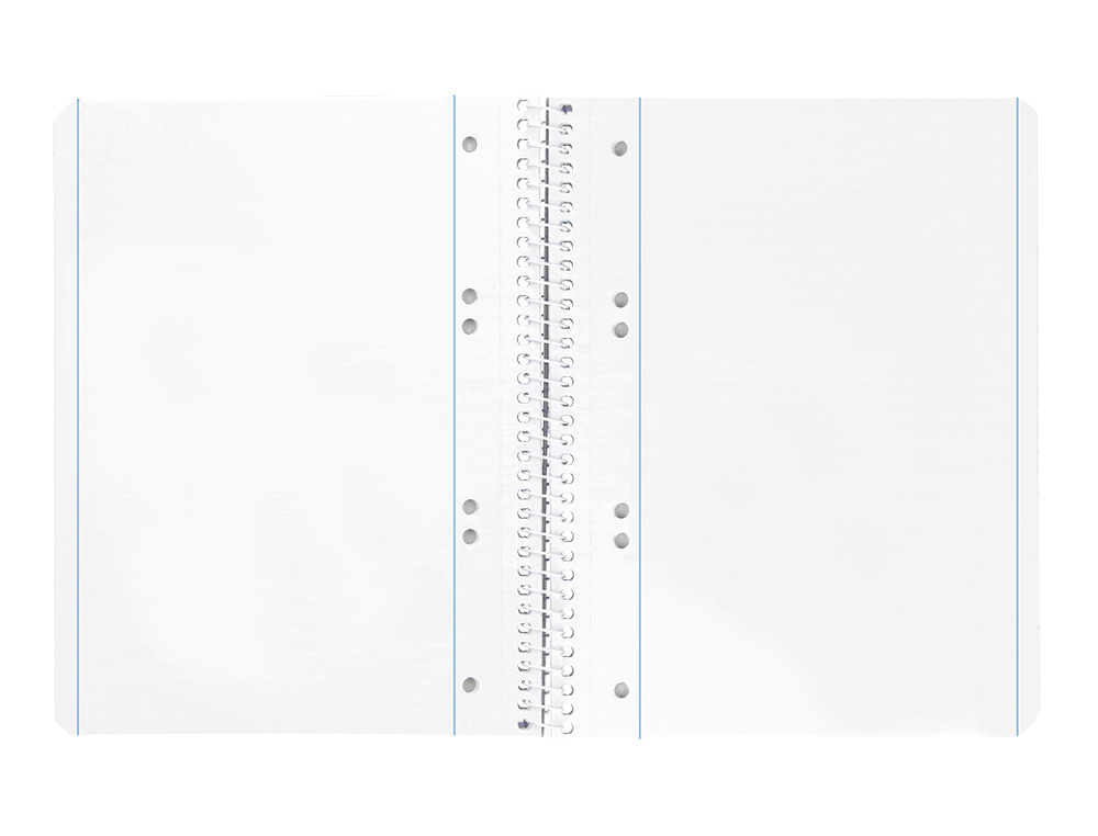 CUADERNO ESPIRAL LIDERPAPEL A5 MICRO SERIE AZUL TAPA BLANDA 80H 75GR LISO 6 TALADROS AZUL