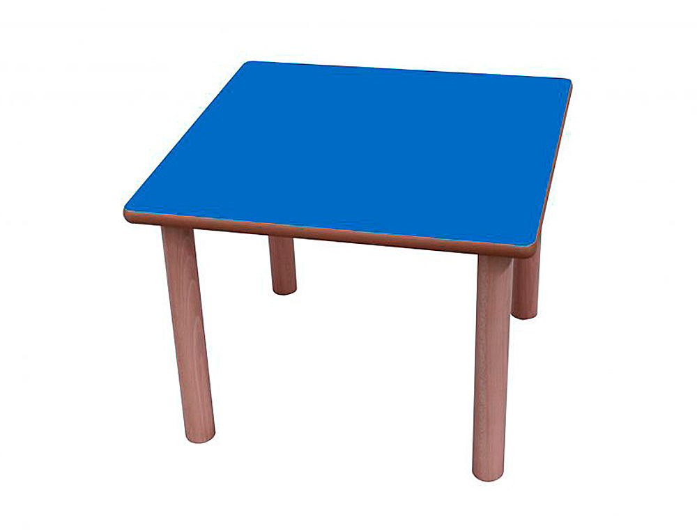 MESA MADERA MOBETUC T1 CUADRADA CON TAPA LAMINADA HAYA 60X60 CM