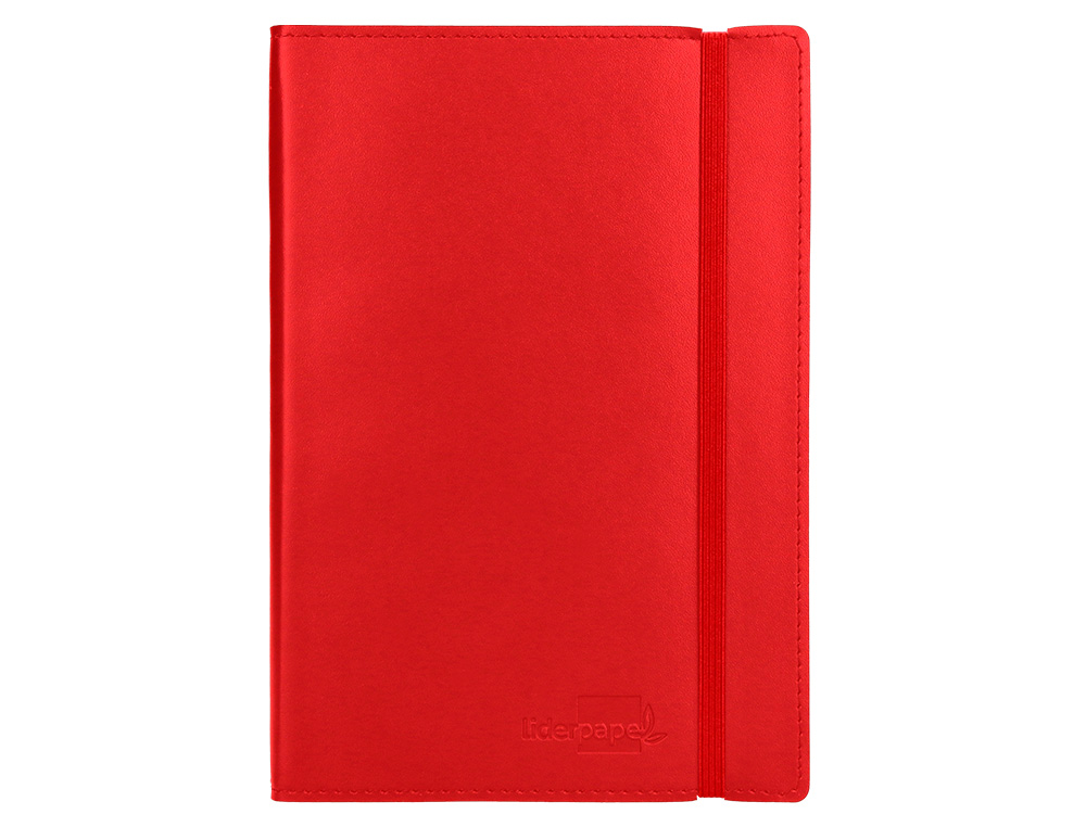 LIBRETA INDICE LIDERPAPEL SIMILPIEL A7 120 HOJAS 70GR COLOR ROJO