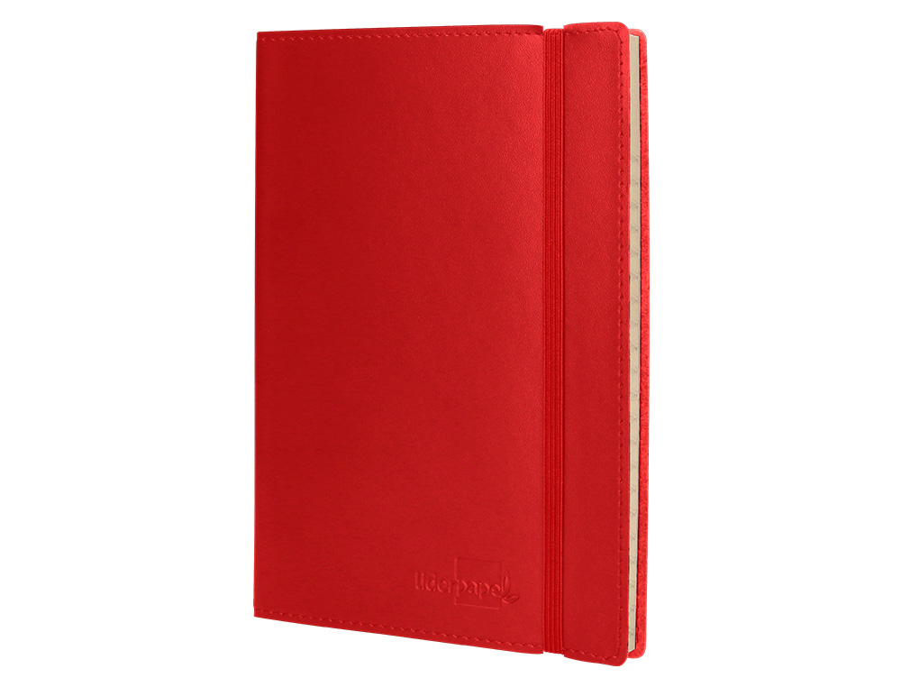 LIBRETA INDICE LIDERPAPEL SIMILPIEL A7 120 HOJAS 70GR COLOR ROJO