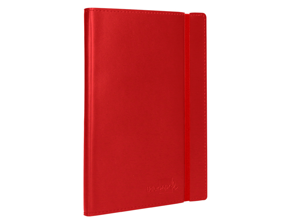 LIBRETA INDICE LIDERPAPEL SIMILPIEL A7 120 HOJAS 70GR COLOR ROJO