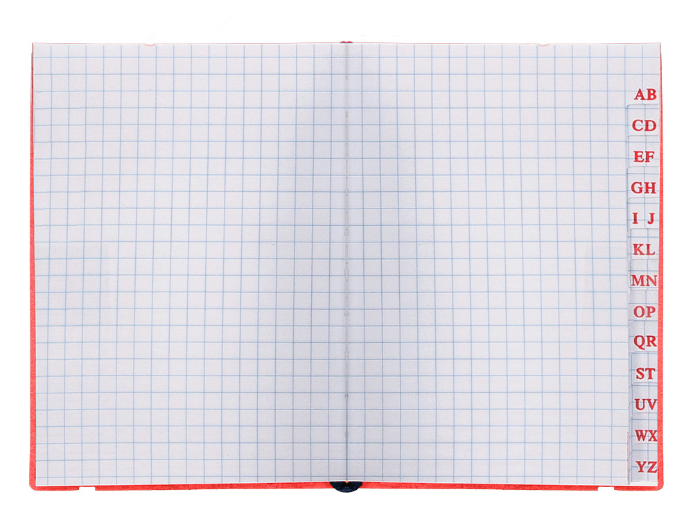 LIBRETA INDICE LIDERPAPEL SIMILPIEL A7 120 HOJAS 70GR COLOR ROJO