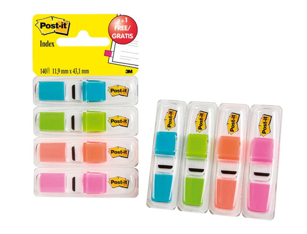 BANDERITAS SEALIZADORAS POST-IT 3+1 GRATIS CLIPSTRIP