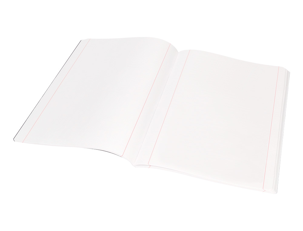 LIBRETA LIDERPAPEL TAPA NEGRA A4 80 HOJAS 60GR LISO CON DOBLE MARGEN