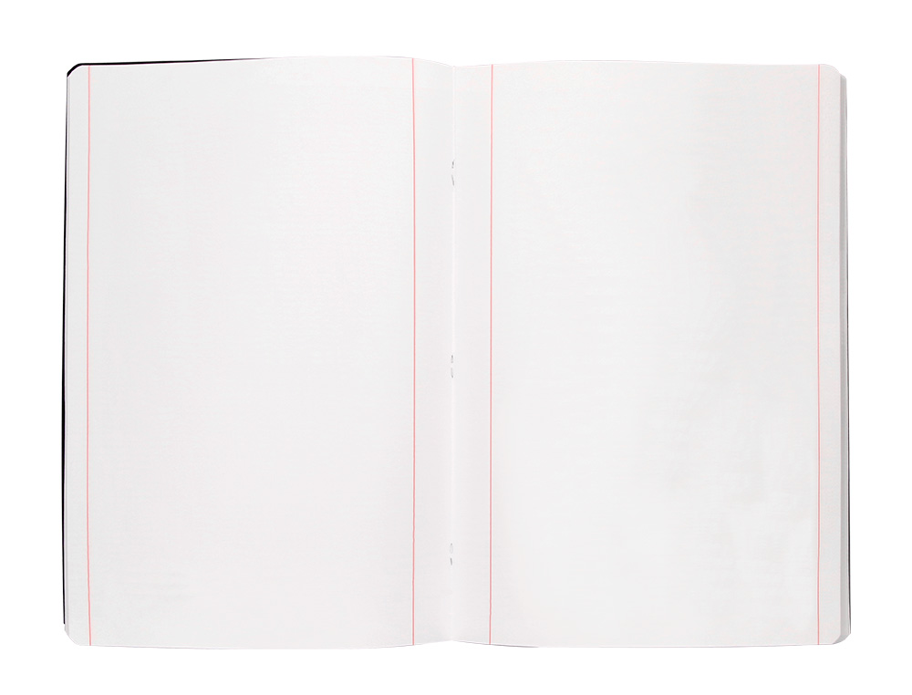 LIBRETA LIDERPAPEL TAPA NEGRA A4 80 HOJAS 60GR LISO CON DOBLE MARGEN