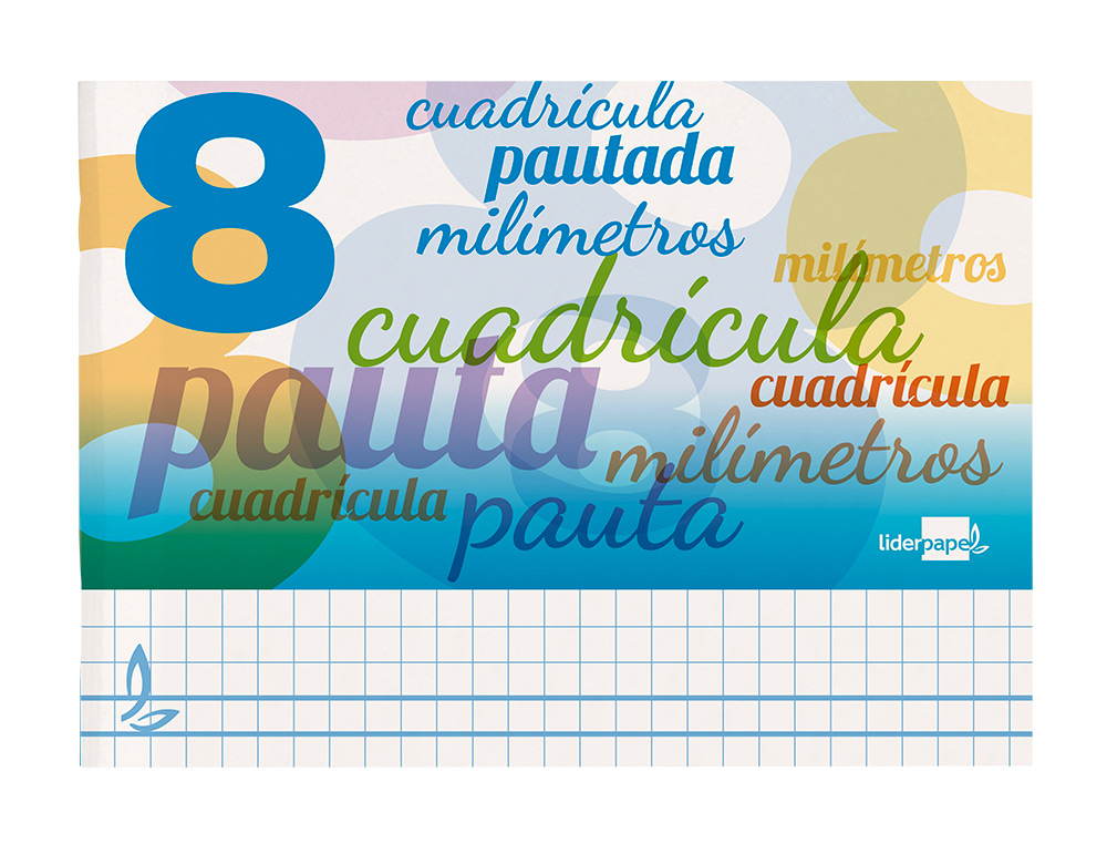 LIBRETA LIDERPAPEL PAUTAGUIA TAPA CARTONCILLO 32 HOJAS DIN A5 70 GR CUADRICULADO PAUTADO 8 MM APAISADO CON MARGEN