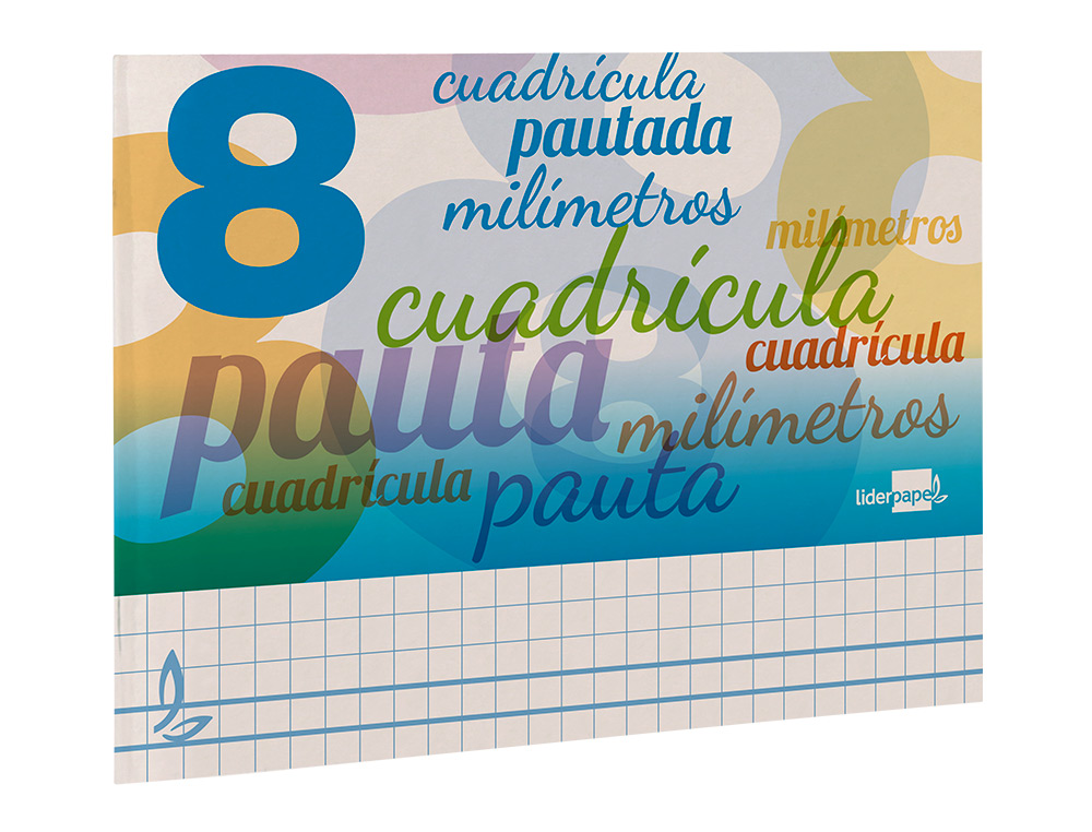LIBRETA LIDERPAPEL PAUTAGUIA TAPA CARTONCILLO 32 HOJAS DIN A5 70 GR CUADRICULADO PAUTADO 8 MM APAISADO CON MARGEN