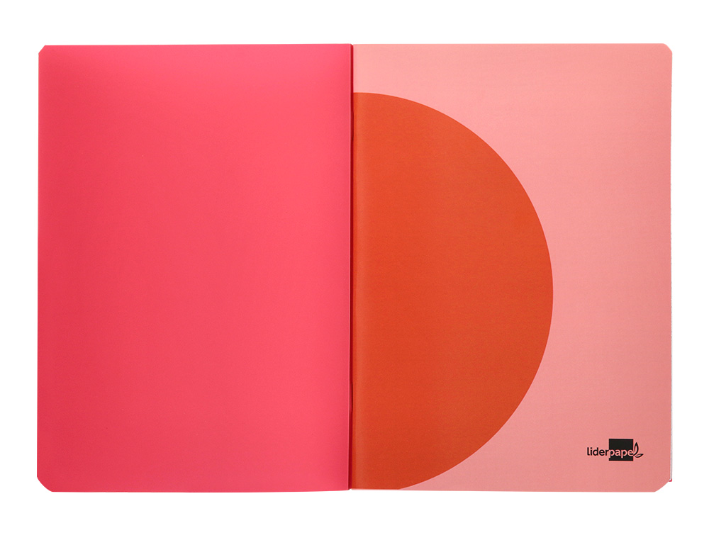 LIBRETA LIDERPAPEL 360 TAPA DE PLASTICO A4 48 HOJAS 90GR HORIZONTAL CON DOBLE MARGEN COLORES SURTIDOS