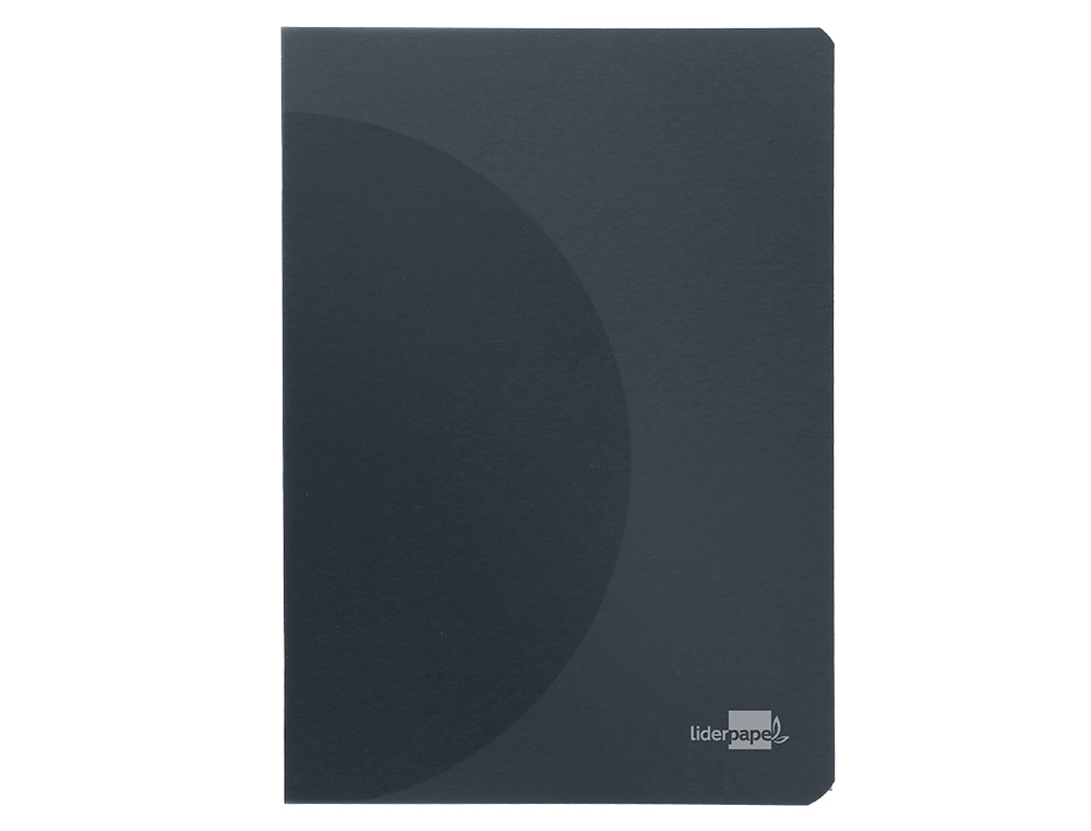 LIBRETA LIDERPAPEL 360 TAPA DE PLASTICO A5 48 HOJAS 90GR HORIZONTAL CON DOBLE MARGEN TAPA NEGRA