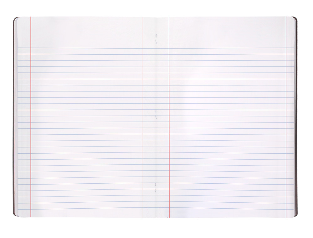 LIBRETA LIDERPAPEL 360 TAPA DE PLASTICO A5 48 HOJAS 90GR HORIZONTAL CON DOBLE MARGEN TAPA NEGRA
