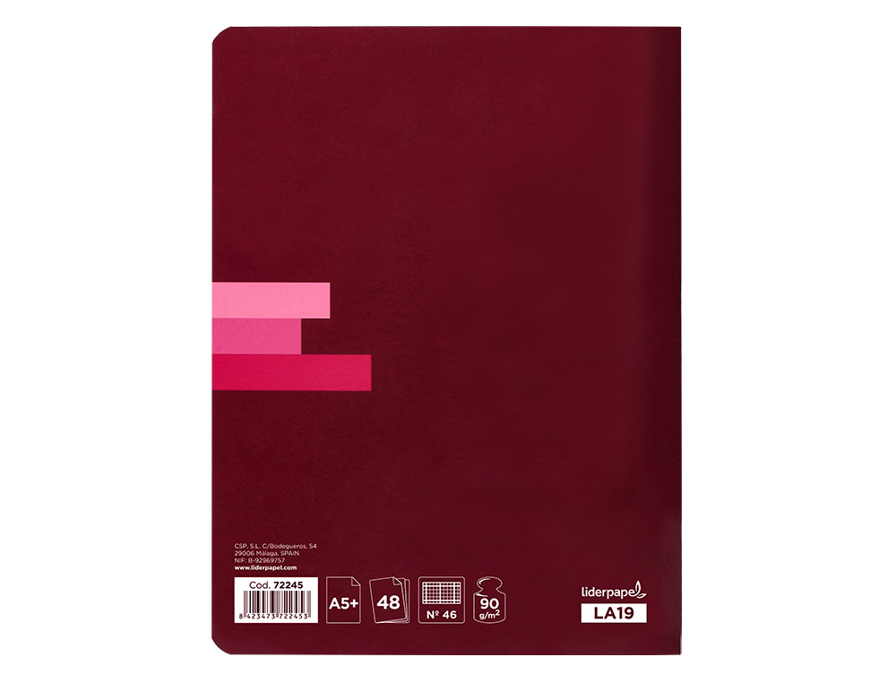 LIBRETA LIDERPAPEL SCRIPTUS A5+ 48 HOJAS 90GR RAYADO Nº46