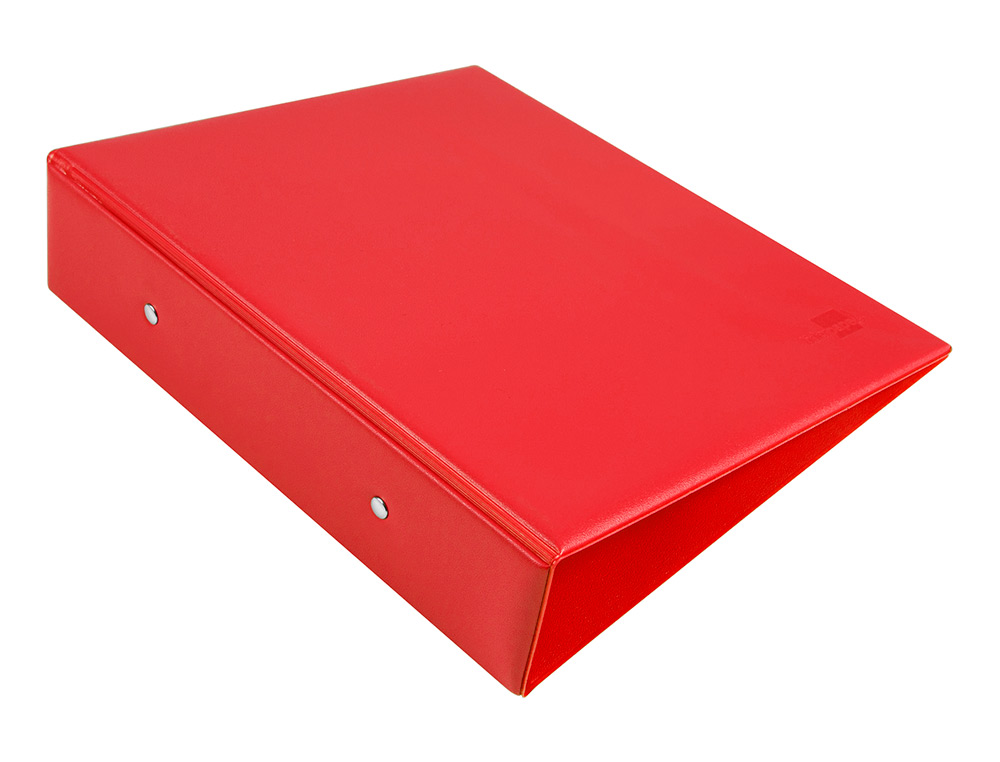 CARPETA DE 2 ANILLAS 40 MM REDONDAS LIDERPAPEL A5 CARTON FORRADO PVC ROJO