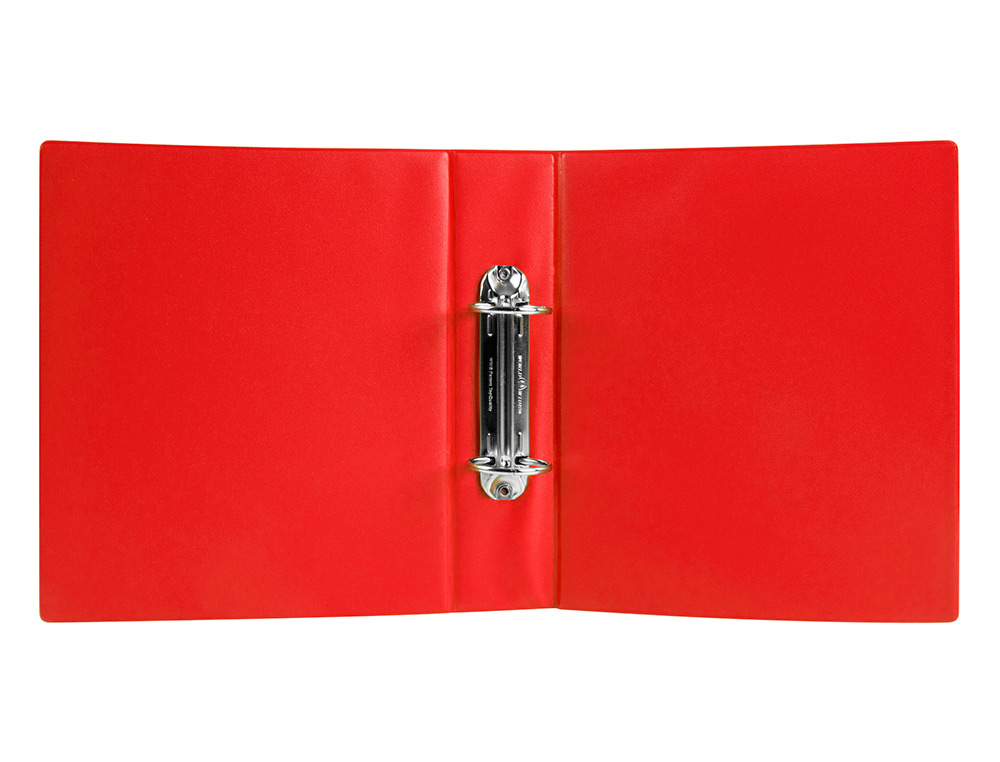 CARPETA DE 2 ANILLAS 40 MM REDONDAS LIDERPAPEL A5 CARTON FORRADO PVC ROJO