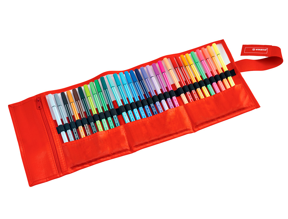 ROTULADOR STABILO ACUARELABLE PEN 68 ESTUCHE DE 24 COLORES ESTANDAR + 6 COLORES NEON