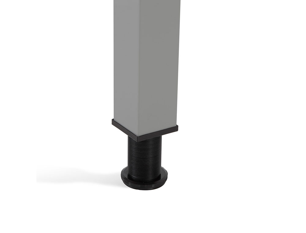 MESA ROCADA SERIE EXECUTIVE 180X110 CM IZQUIERDA ACABADO GRIS/BLANCO