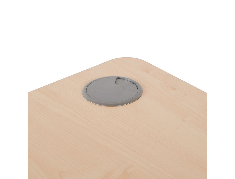 MESA ROCADA SERIE METAL 180X110X76 CM DERECHA ACABADO AC01 HAYA