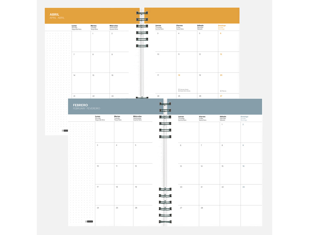 AGENDA ESPIRAL WIRE-O MIQUELRIUS 2026 PLUS BASIC DIA PAGINA 155X213 MM COLOR MALVA