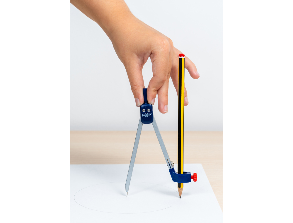 COMPAS FAIBO CON ADAPTADOR UNIVERSAL CON ESTUCHE PLASTICO COLOR VERDE