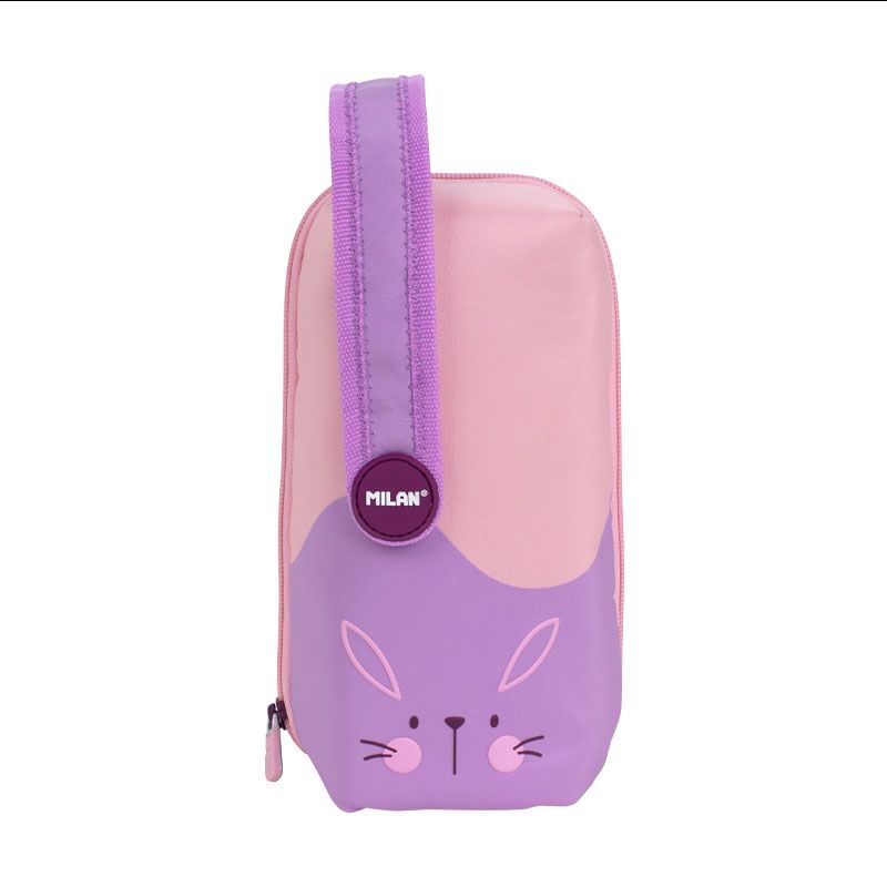 Kit 4 estuches Milan con contenido serie especial Fun Animals violeta