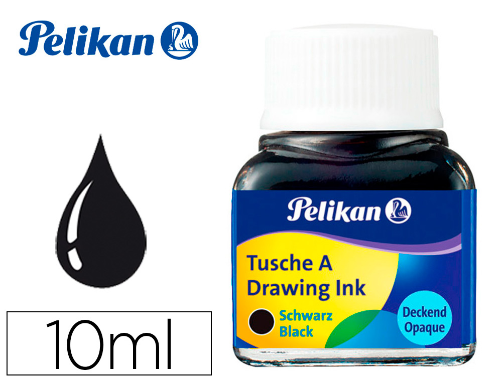 TINTA CHINA PELIKAN NEGRA BOTE DE 10 ML