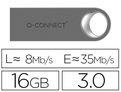 MEMORIA USB Q-CONNECT FLASH PREMIUM 16 GB 3.0