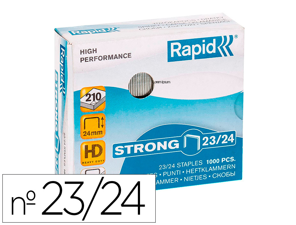 GRAPAS RAPID STRONG N 23/24 GALVANIZADAS CAJA DE 1000 UNIDADES