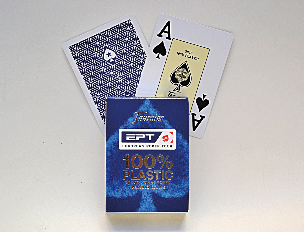 BARAJA FOURNIER POKER INGLES PLASTICO EUROPEAN POKER TOUR INDICE GIGANTE