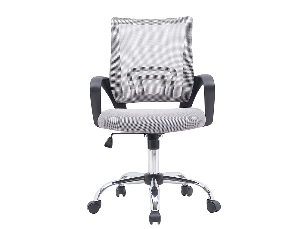 SILLA Q-CONNECT OFICINA SIENA MALLA BASE METALICA ALT MAX 1000 ANC 560 PROF 570 RUEDAS PREMIUM COLOR BLANCO GRIS