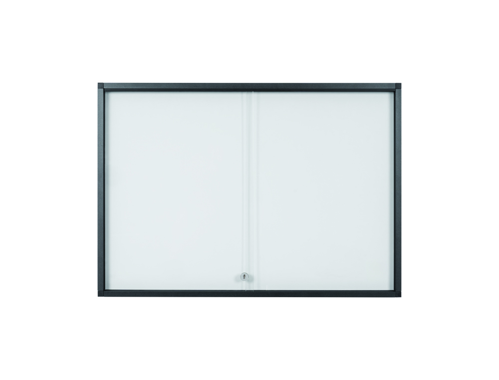 VITRINA DE ANUNCIOS BI-OFFICE 27 A4 MAGNETICA PARA INTERIOR SLIM ANTRACITA 1999X39X946 MM