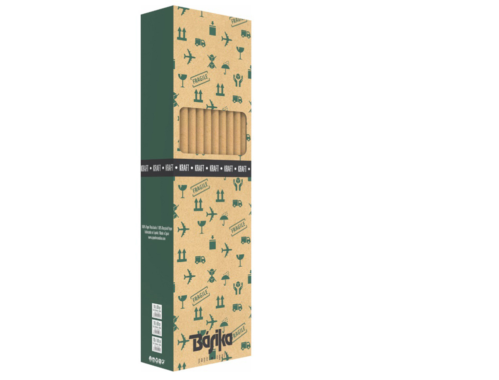 PAPEL DE REGALO BASIKA KRAFT LISO ROLLO ANCHO 100 CM LONGITUD 3 MT GRAMAJE 50 GR