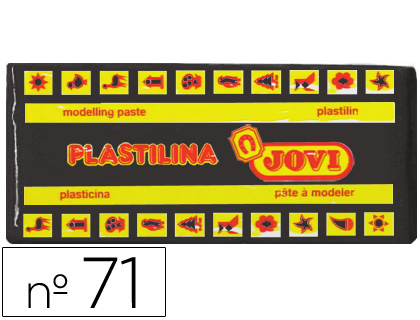 PLASTILINA JOVI 71 NEGRO UNIDAD TAMAO MEDIANO