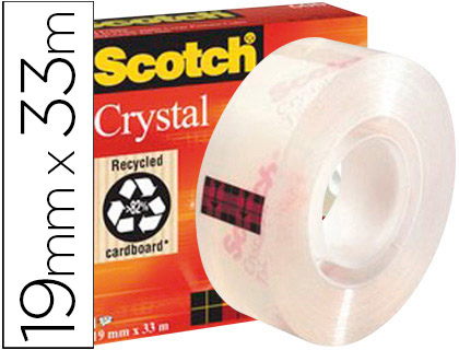 CINTA ADHESIVA SCOTCH SUPERTRANSPARENTE 33 MT X 19 MM 600/1933CI