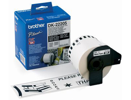 CINTA DE PAPEL CONTINUO BROTHER DK-22205 PARA IMPRESORAS DE ETIQUETAS QL