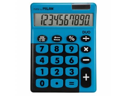 CALCULADORA MILAN SOBREMESA DUO 10 DIGITOS AZUL EN BLISTER