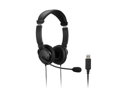 AURICULAR KENSINGTON HI-FI USB CON MICROFONO Y CONTROL DE VOLUMEN COLOR NEGRO