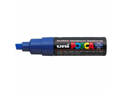 ROTULADOR UNI POSCA PC-8K MARCADOR DE PINTURA PUNTA BISELADA 8 MM AZUL