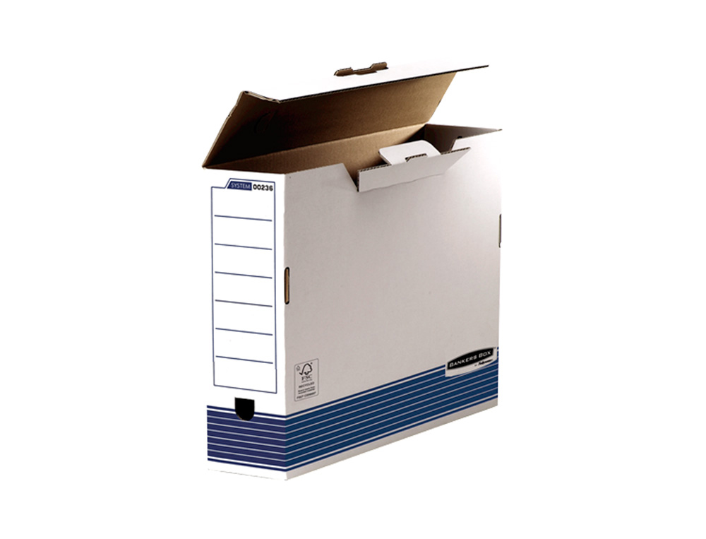 CAJA ARCHIVO DEFINITIVO BANKERS BOX DIN A3 CARTON 100% RECICLADO 100 MM COLOR AZUL