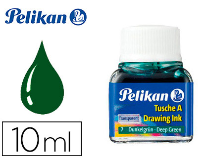 TINTA CHINA PELIKAN VERDE OSCURO BOTE DE 10 ML