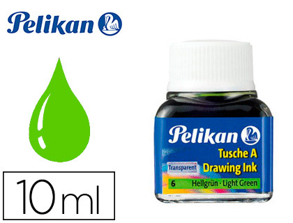 TINTA CHINA PELIKAN VERDE CLARO BOTE DE 10 ML