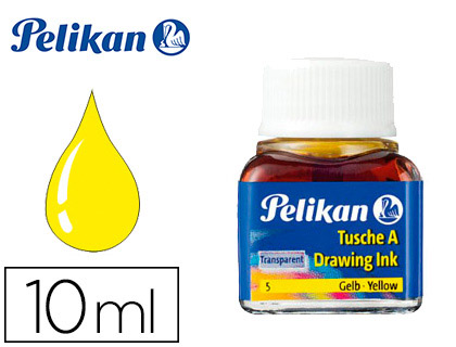 TINTA CHINA PELIKAN AMARILLO BOTE DE 10 ML